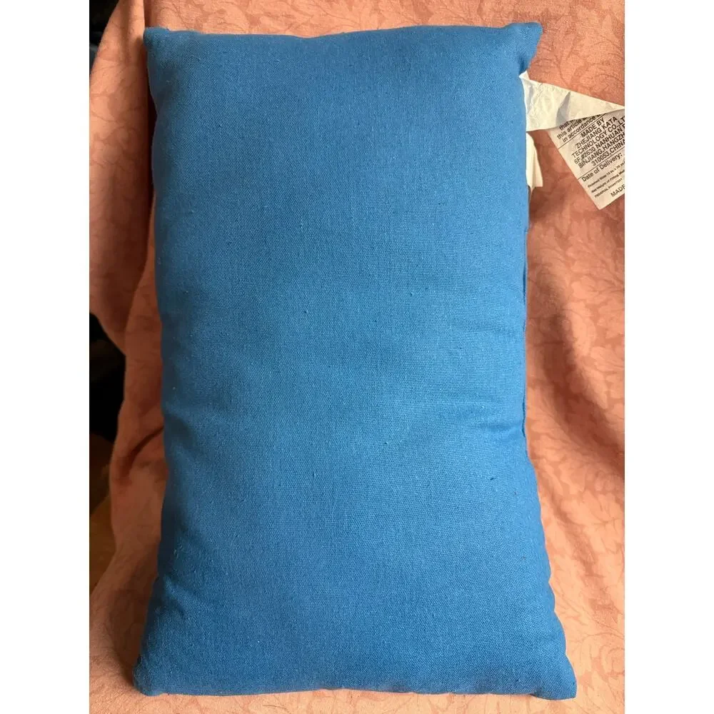 12X18 Throw Pillow Fringe Rope Blue Boho Home Decor Textured New